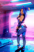 Neon Cosplay in a Cyberpunk Bedroom Set photo 21