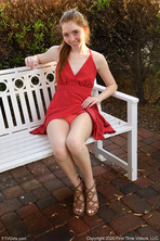 Red Dress Upskirt 19