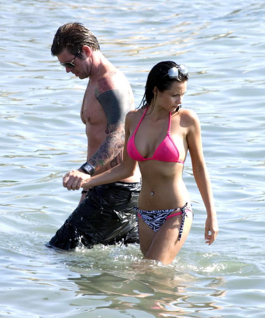 Jessica in a Pink Bikini by the Water photo 12