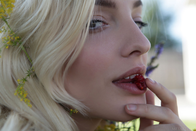 Two Outdoor Garden Nudes with Flowers photo 6