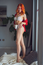 Sexy Russian redhead Elin Dane enjoys some marshmallows with her hot chocolate 01