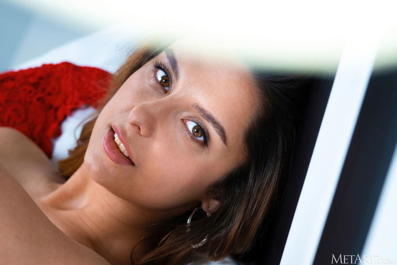 Red Lingerie Rear Detail and a Tight Eye Portrait photo 18