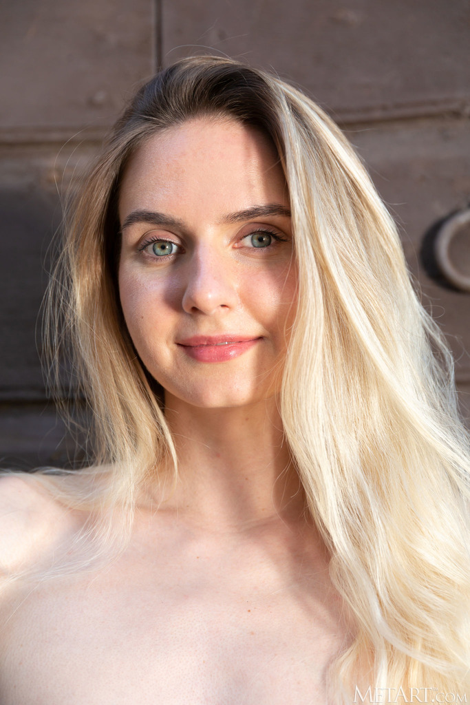 Nude Blonde on Weathered Stone Steps photo 15