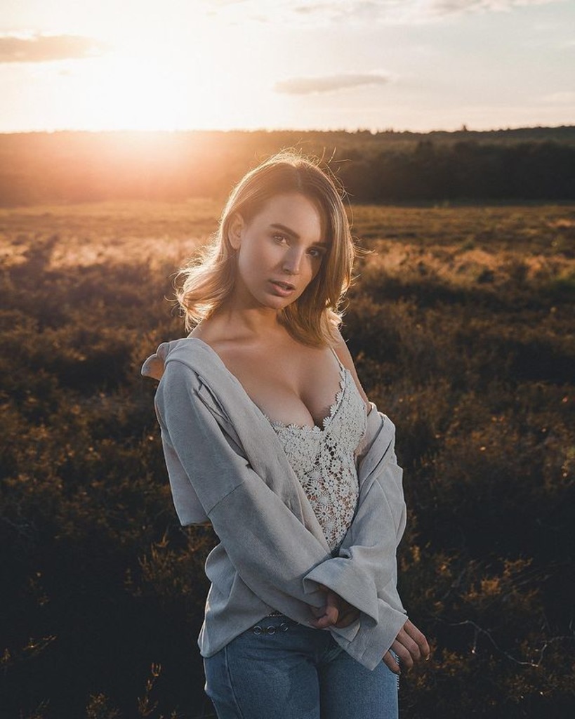 Julia Rommelt in Lace Lingerie and Casual Denim photo 10