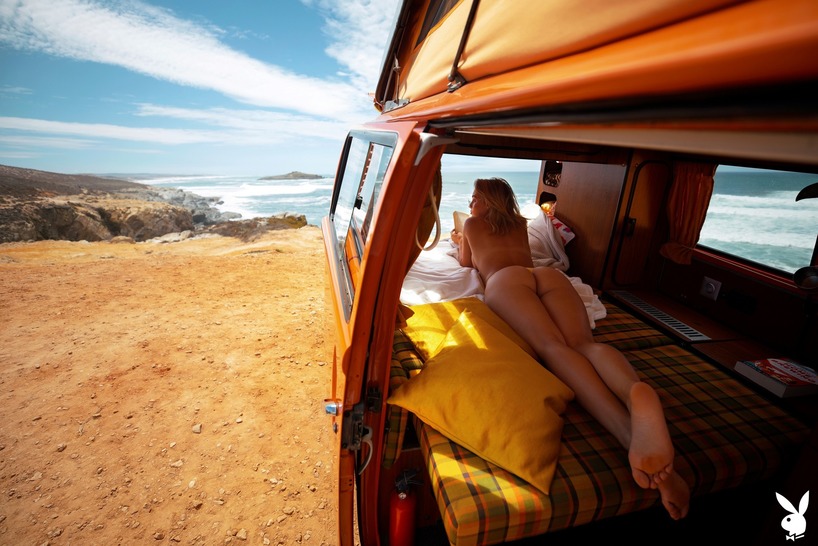 Julia Rommelt Nude by the Sea for Playboy Germany photo 9