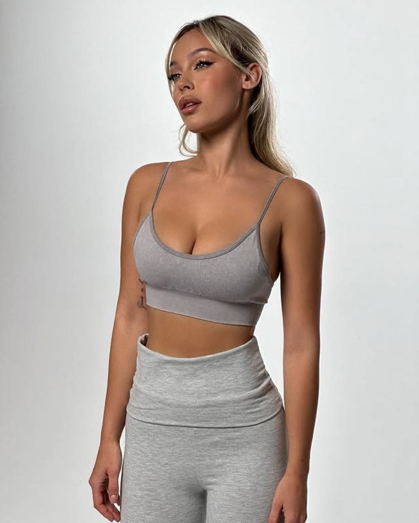 Gogol Marie in Dark Swimwear and a White Robe photo 11