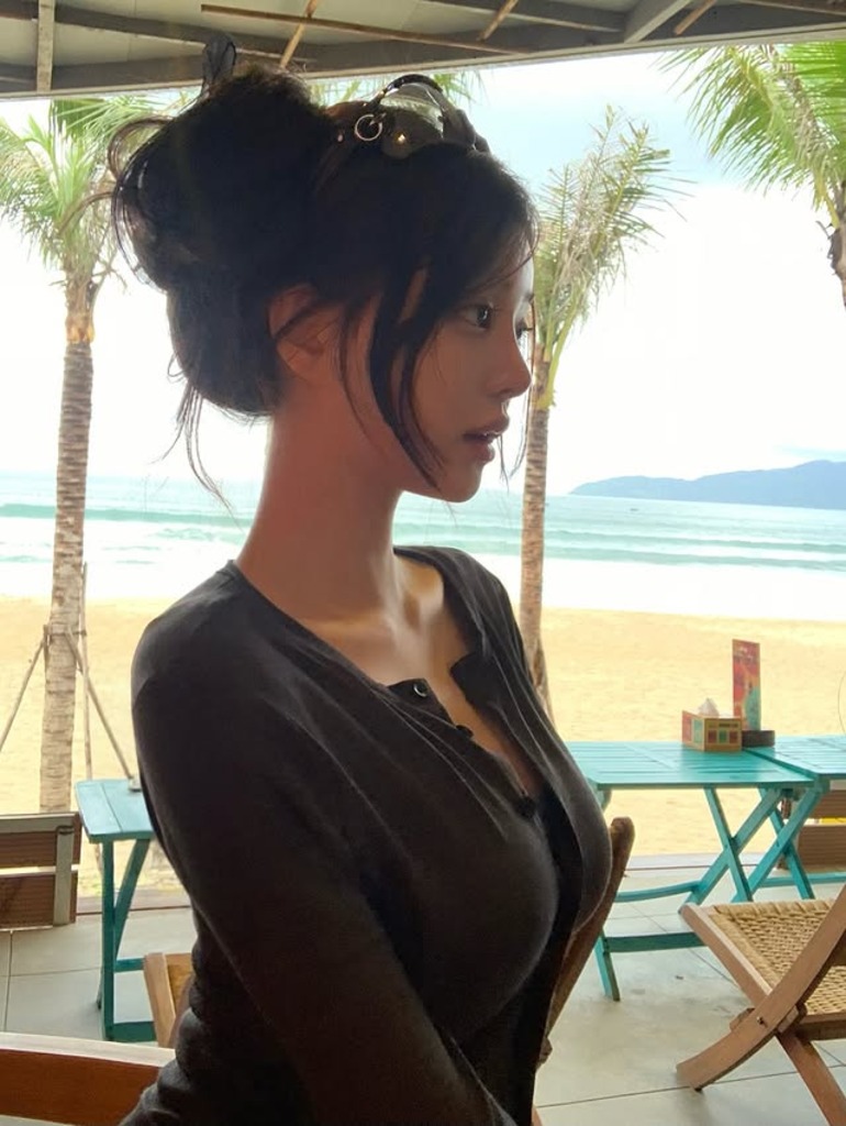Noa in a Café-Like Interior from Dress to Nude - photo 22