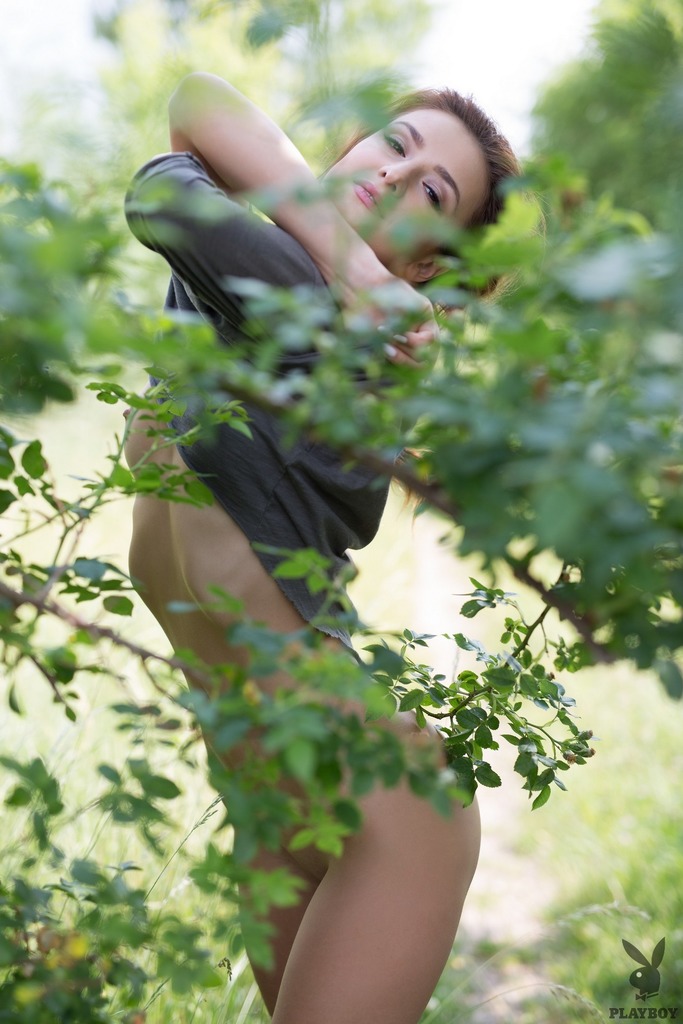 Red-Haired Nude Study in a Wide Grassy Field photo 10