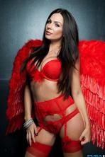 Kirsten Price In Her Red Lingerie  01