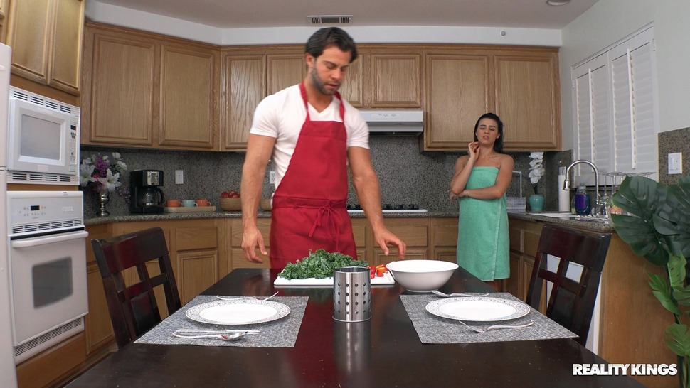 Kylie Rocket in a Red-Apron Kitchen Encounter photo 1