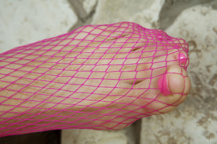 Pink Fishnet Stockings 03
