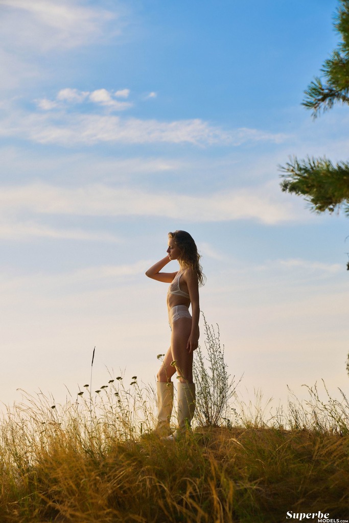 Redhead Nude in a Sunlit Meadow at Golden Hour photo 18