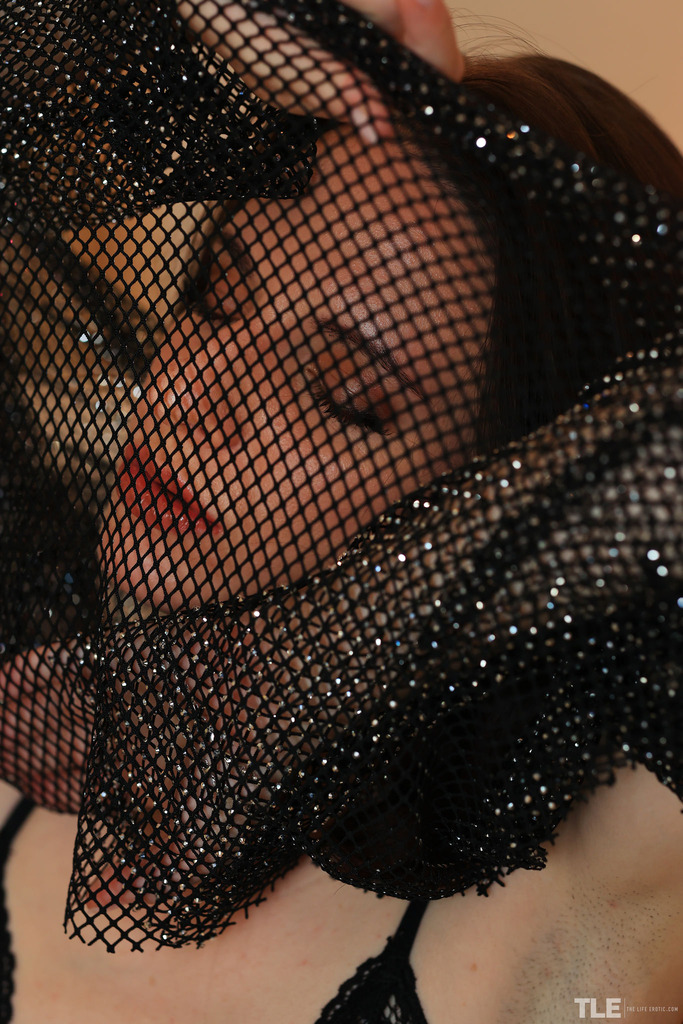 Fishnet Bodysuit Reflections Turn into Explicit Solo Play photo 5
