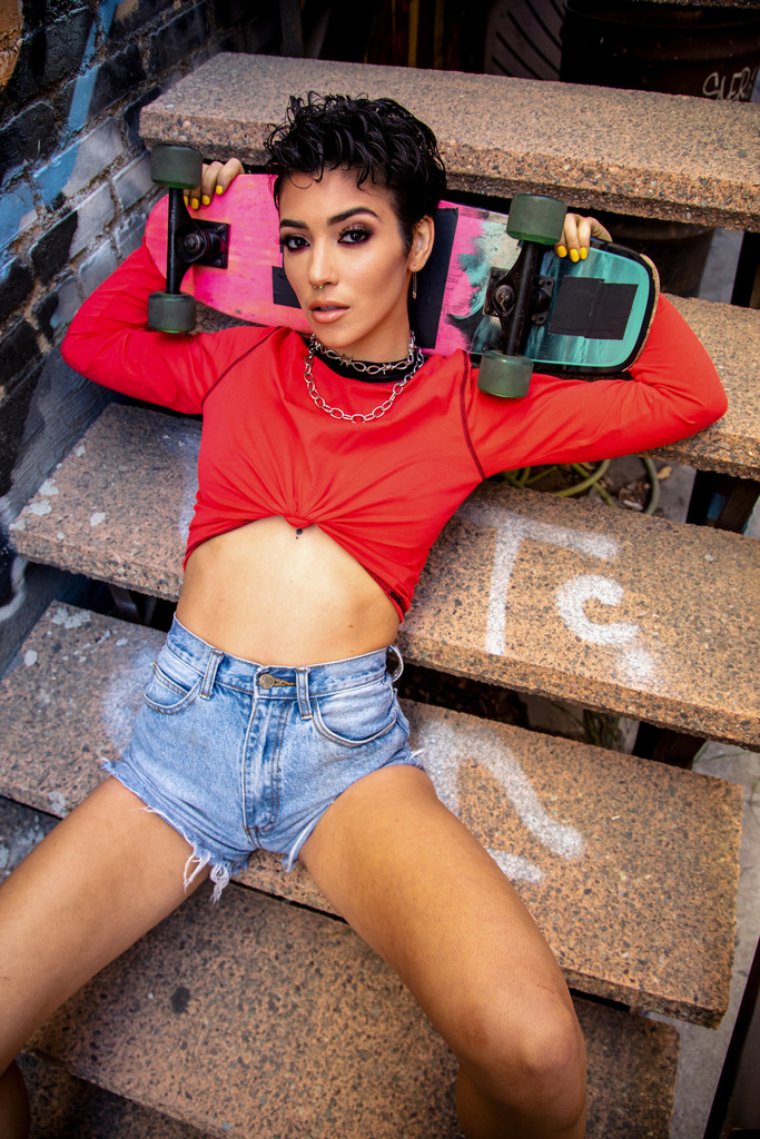 Brooklyn Gray With Her Board 02