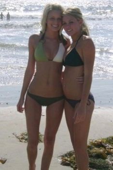 Hot Bikini Babes Showing Beach