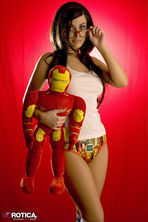 Violet Posing With Iron Man 01