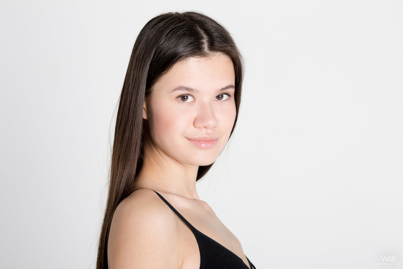 Evelin Casting Set in Black Lingerie on White photo 7